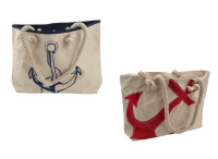 maritime Strandtasche aus Baumwolle