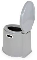 Campingtoilette 7 Liter Kunststoff grau integrierter Toilettenpapier-Halter Bild 2