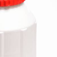 Weithalsfass 6 Liter Wasserdicht Kunststoff Weiß Deckel Rot Bild 3
