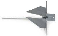 Plattenanker / Danforth Anker 4 kg Stahl verzinkt + Ankerleine mit Kettenvorlauf 30 m bild 3