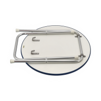 maritimer Bootstisch weiß, rund oder eckig, Aluminium Tischbeine, klappbar für Camper