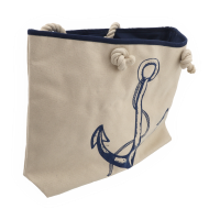 Maritime Strandtasche aus Baumwolle mit Anker-Motiv, aus Baumwolle blauer oder roter Anker 5