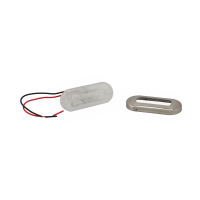 Detailansicht Edelstahl 12-Volt Edelstahl LED-Einbaustrahler für Boote Wohnmobil innen / außen 