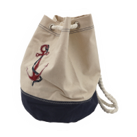maritimer Rucksack aus Baumwolle mit Anker-Motiv, aus Baumwolle 300 oder 450 mm 7