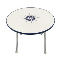 maritimer Bootstisch weiß, rund oder eckig, Aluminium Tischbeine, klappbar für Wohnmobil