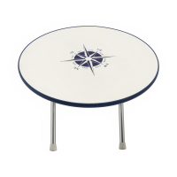 maritimer Bootstisch weiß, rund oder eckig, Aluminium Tischbeine, klappbar für Wohnwagen
