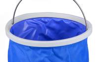 Faltbarer Eimer 9 Liter blau Outdoor mit Tasche Bild 2