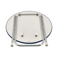 maritimer Bootstisch weiß, rund oder eckig, Aluminium Tischbeine, klappbar für Boote 1